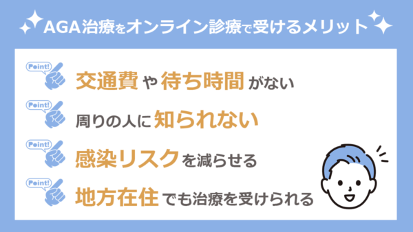 AGA治療をオンライン診療で受けるメリット